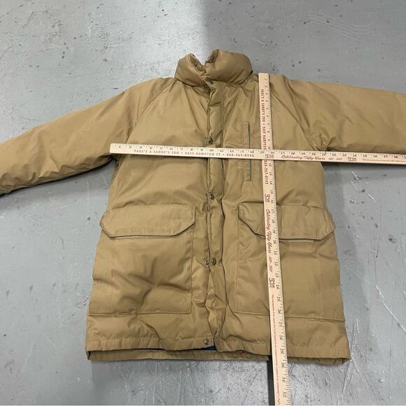 Vintage The North Face Men’s Puffer Down Fill Tan Jacket Size Small Made in USA - Picture 5 of 6